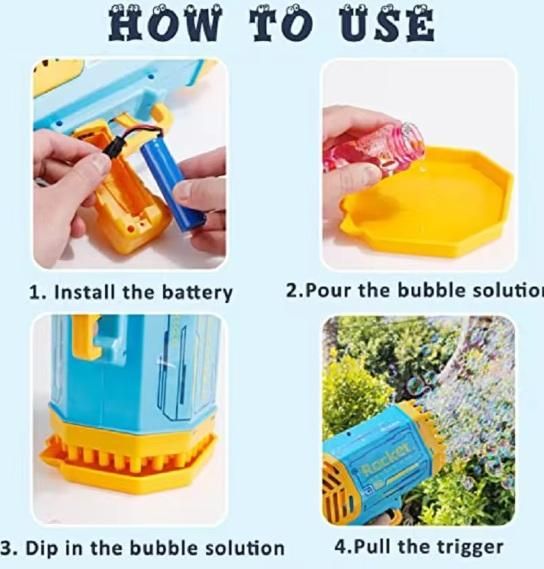 💥 Bubble Fun Machine – Automatic Soap Bubble Blaster for Kids 🎉