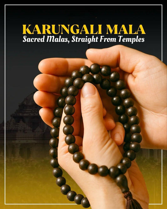 🖤 Original Karungali Mala – 108 Beads | Premium Ebony Wood | Spiritual & Healing Mala 🖤