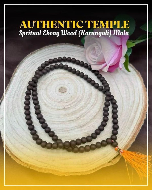 🖤 Original Karungali Mala – 108 Beads | Premium Ebony Wood | Spiritual & Healing Mala 🖤